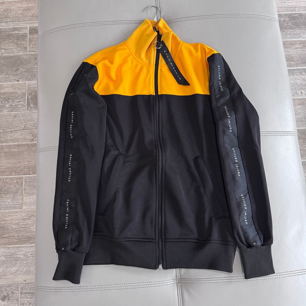 Daniel Patrick Men's XS/S NWT BNWT AW18 Track Yellow Black Jacket